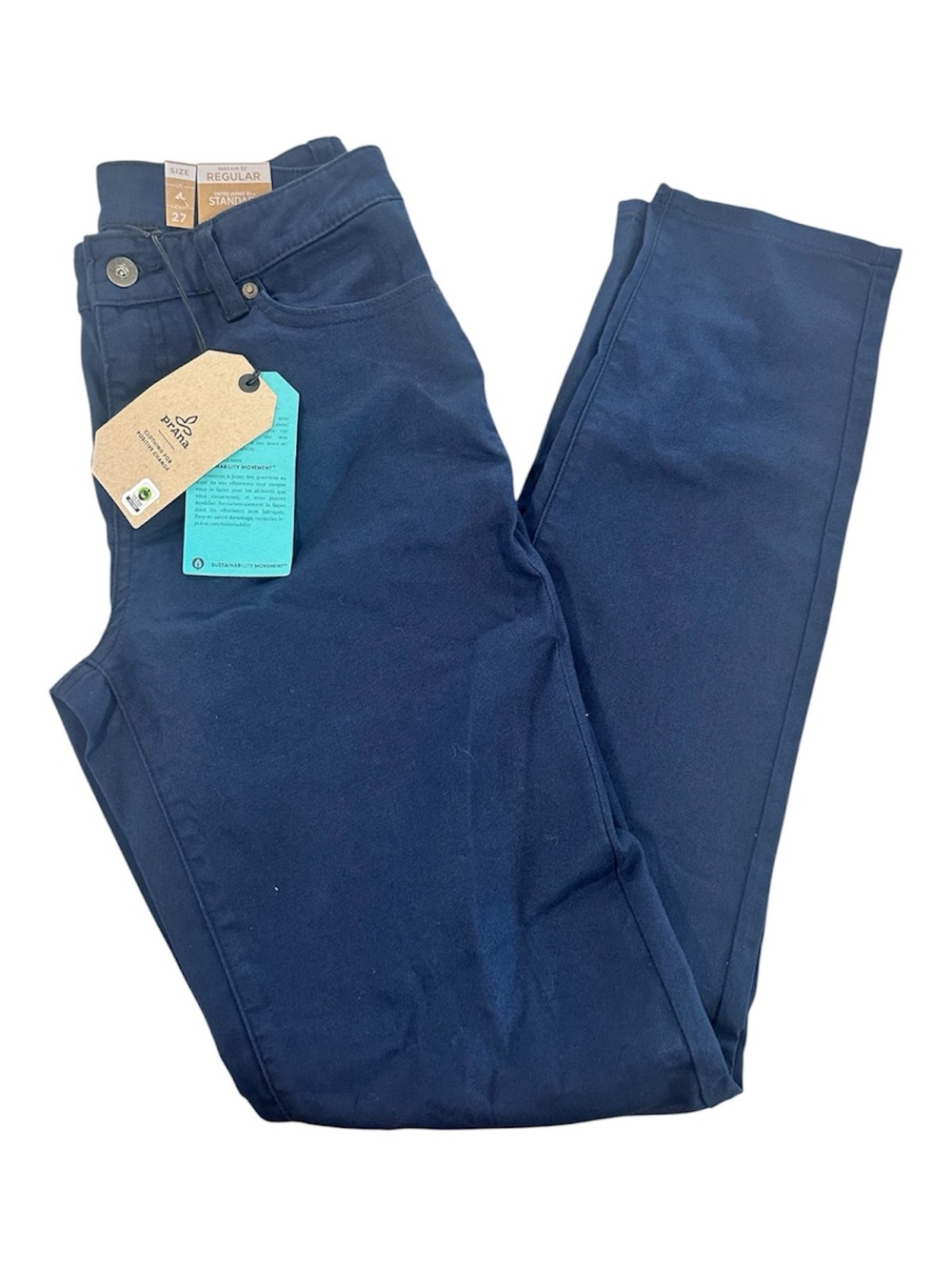 Prana Kayla High Rise Jean in Indigo Blue inseam 32”
